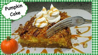 Pumpkin Cake ~ Thanksgiving Pumpkin Pie Dump Cake Recipe 
