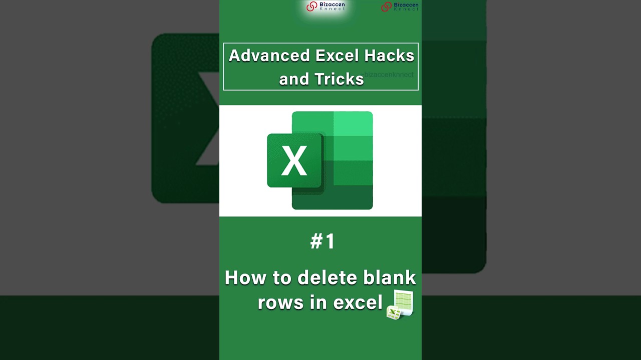 How to delete all blank rows in excel | Tips and Tricks | MS Excel 
