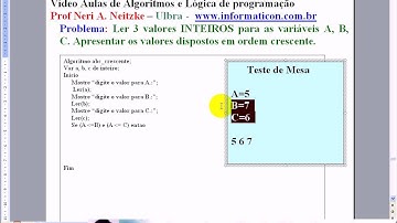 aula 1060 Algoritmos e Logica de programação   Exerc SE abc crescente Algoritmo