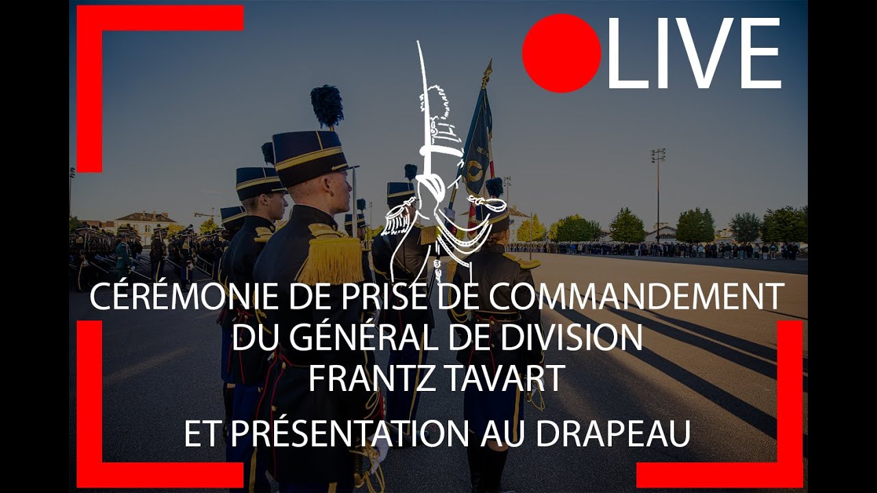 #Cérémonie | Prise de commandement du général de division Frantz TAVART et présentation au drapeau