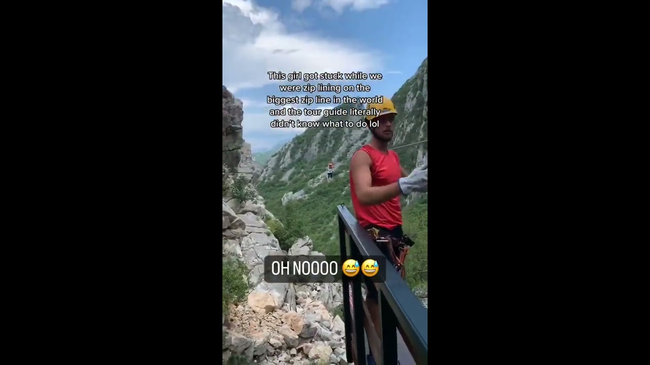 She Got Stuck In The Middle Of Biggest Zipline World 