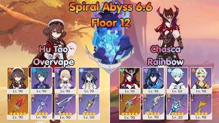 C1 Hu Tao & C1 Chasca With 4* Supports | NEW Spiral Abyss 6.6 | Genshin Impact