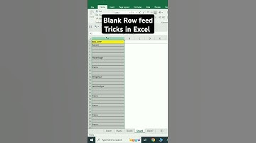 Blank Row feed Tricks in Excel #shorts #shortsvideo #tricks #exceltricks #ytshortsvideo