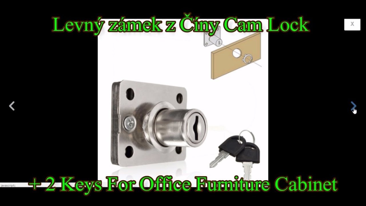 Levný zámek z Číny Cam Lock + 2 Keys For Office Furniture YouTube