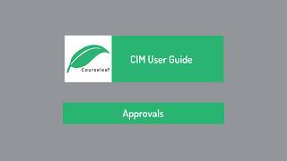 CourseLeaf CIM Guide: How to Approve a Course