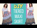 Lockdown Sewing Project | DIY Tiered Maxi Skirt Tutorial | How To Sew A Gathered Skirt