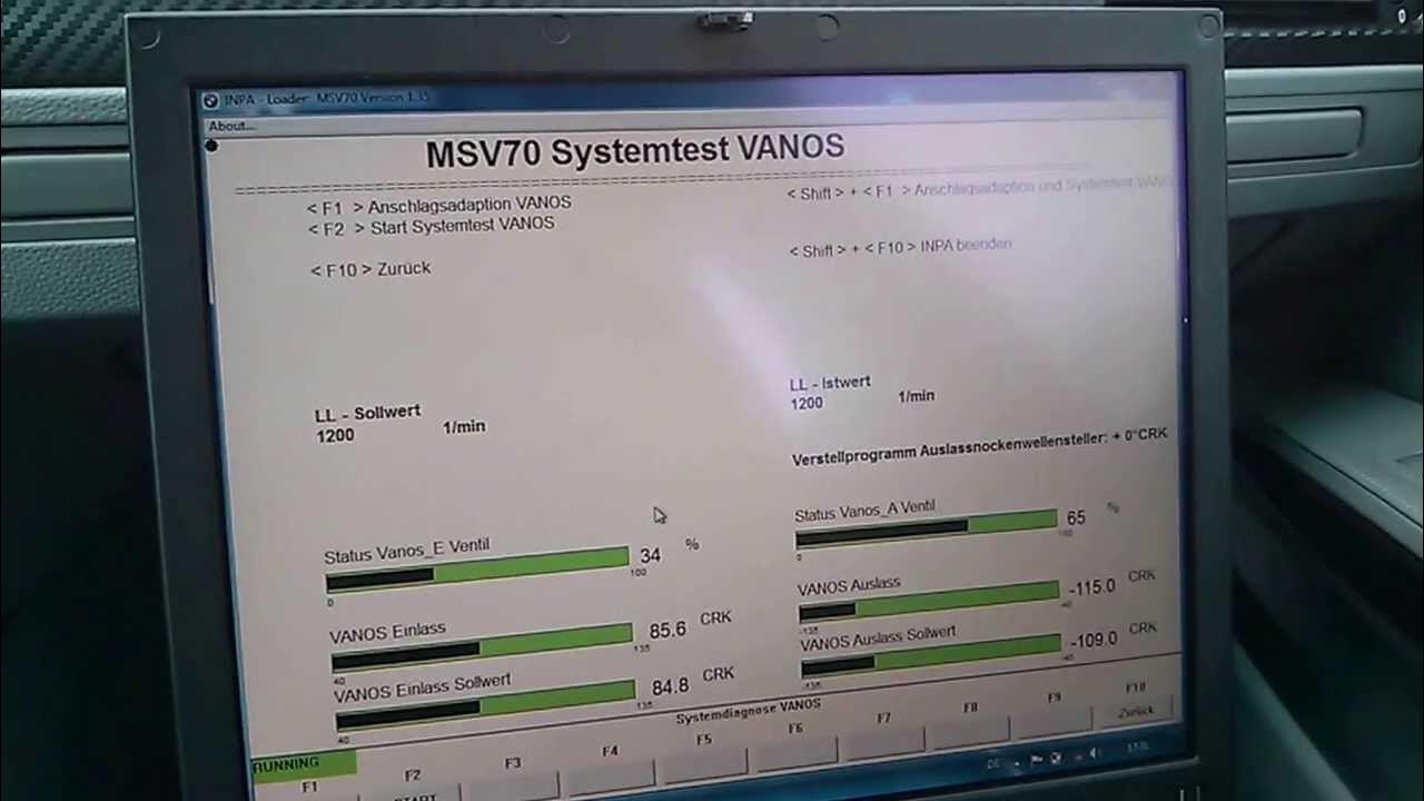 BMW E91 mit N52B25 Vanos defekt erkennen mit INPA Diagnose Software YouTube