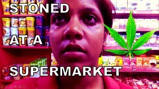 Stoned ! Stoned ! Stoned ! Girl in the city got stoned at a supermarket !