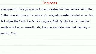 Short Paragraph on Compass
