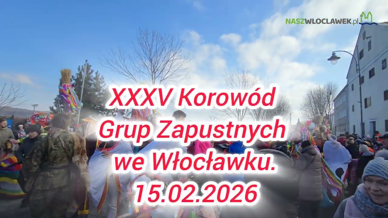 Tłumy na ulicach Włocławka! Tak wyglądały Zapusty 2026 i tradycyjne „Kozy”
