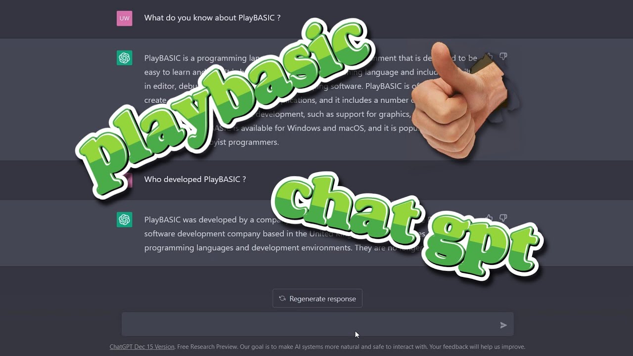 PlayBASIC LIVE - Can we use ChatGPT to understand and convert PlayBASIC ...