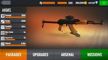Sniper 3D Assassin Shoot to Kill Gameplay Walkthrough Upgrade Assault Rifles AKMS to MAXED OUT HD