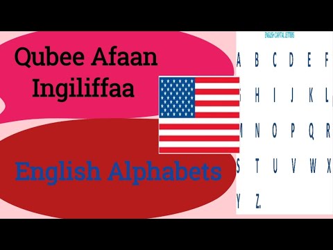Qubee Afaan Engliffaa English Language Letters 