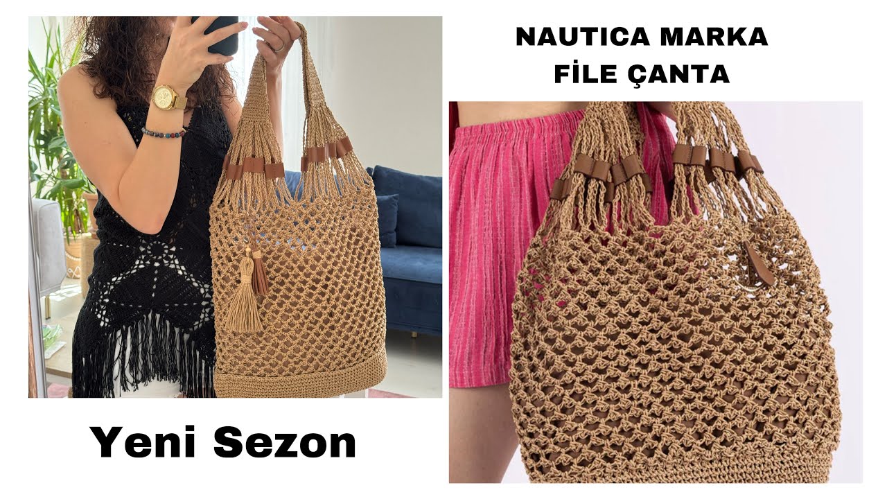 Yeni Sezon NAUTICA Marka File Kol Çantası Yapıyoruz #kağıtipçanta #markaçanta #crochetbag #bag