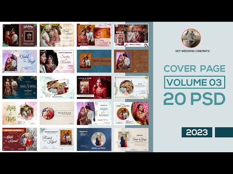 Sdt Wedding Cinematic Set Of 20 Cover Page Psd || Creative Design || 2023