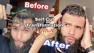 'Must WATCH' SelfCut Transformation! New hair style! How to crop your own hair! (Scissor Work)