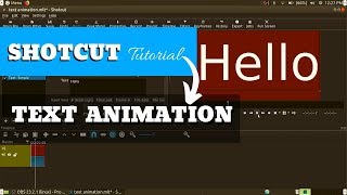 Text Animation | Shotcut Video Editor Tutorial #15