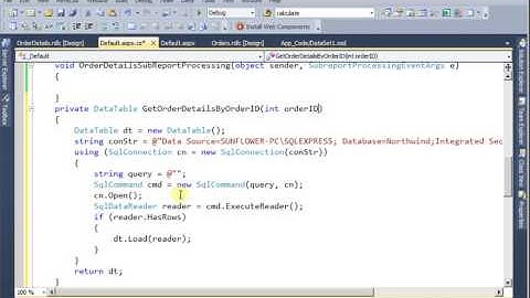 Create RDLC SubReport (C# Code)- Part 2