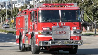 LAFD Engine 67, Rescue 5, Rescue 867, & LAPD Pacific Unit