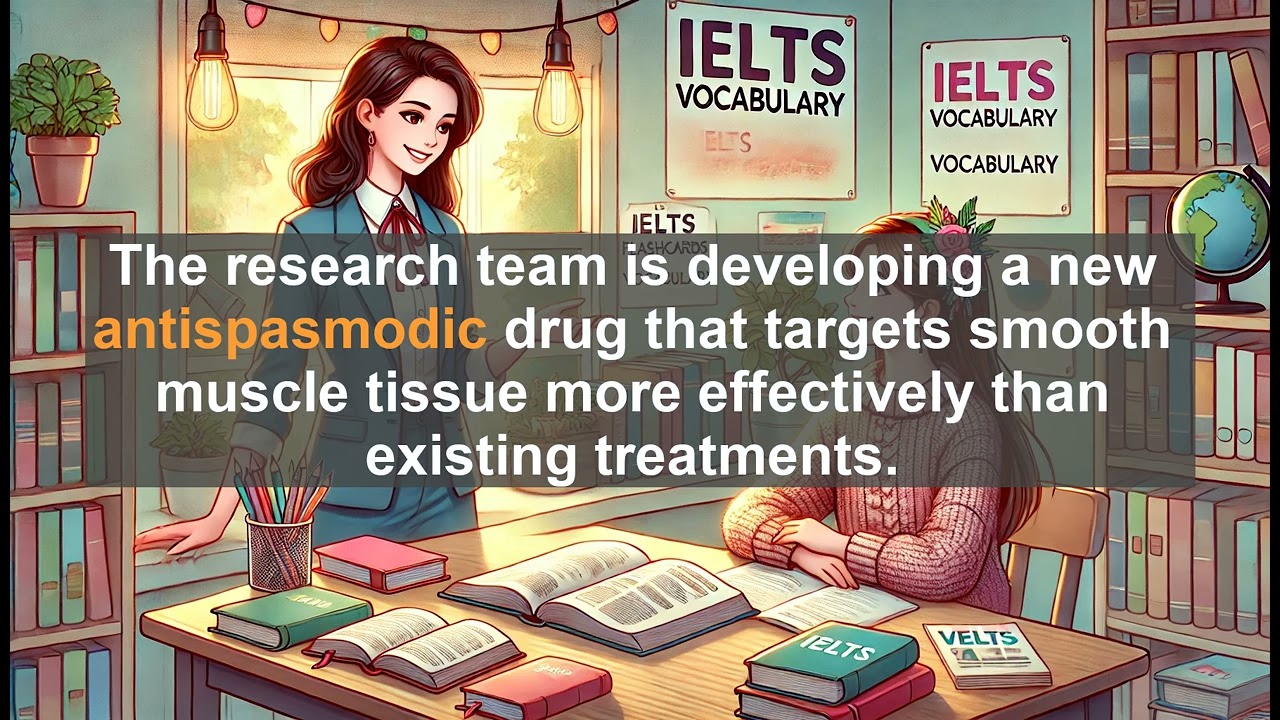 IELTS 8.0 Vocabulary Lesson: Antispasmodic - Meaning, Common errors, Synonyms and Antonyms
