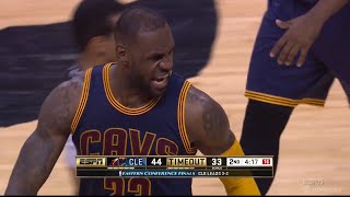 Lebron James Taunts Drake Courtside Cavaliers Vs Raptors Game 6 May 27, 2016 Nba Playoffs