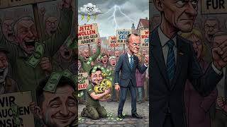 Merz gives out money & rants! 💰😂 The wild Chancellor showdown! #satire
