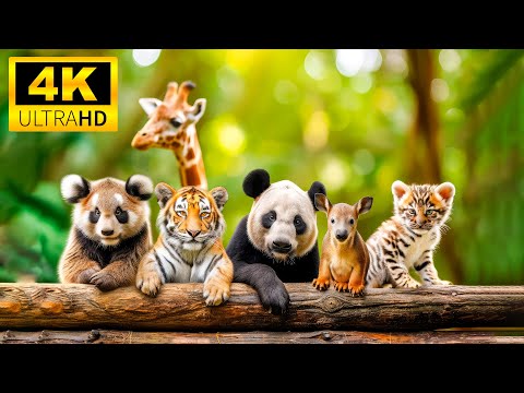 Baby Animals 4K - Collection Of The Cutest Baby Animals On Earth With Relaxing Music (Colorfully)