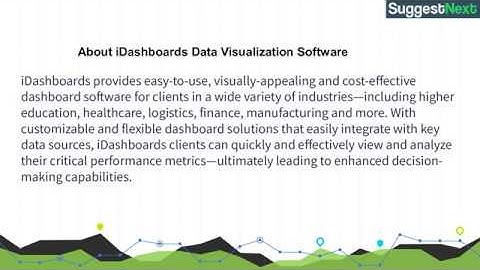 iDashboards Data Visualization Software Pricing, Screenshots & Alternatives