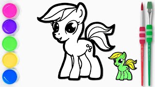 How to Draw My Little Pony  So Cute with Green and Yellow Color