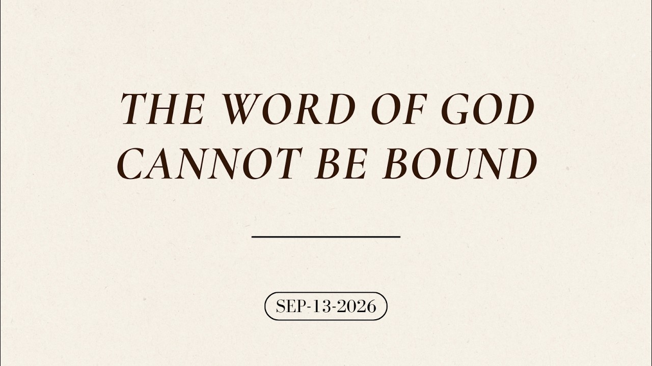 The Word of God Cannot be Bound | Acts 5:17-21 | Pastor David Oluwadara