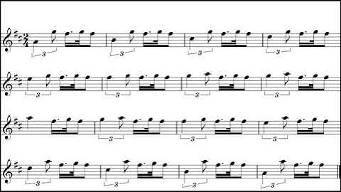 Great Highland Bagpipes Intermediate Exercise 7 – low pitch half speed