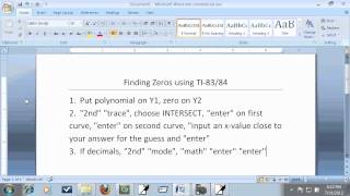 College Algebra - Final Exam - Fall 2005 - Problem 9 (By TI-83/84)