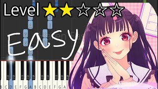 Kawaikute Gomen(可愛くてごめん) - HoneyWorks(feat. Saori Hayami)│Easy Piano Tutorial