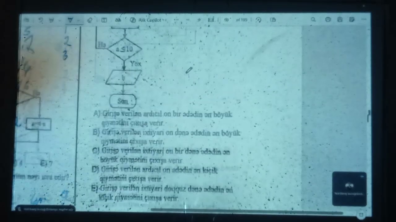 dim informatika 2025-Alqoritm test izahı 1-ci hissə