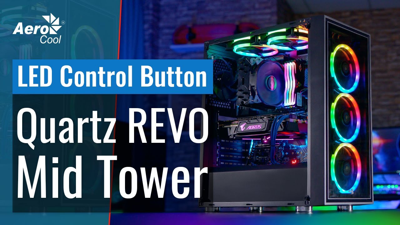 Корпус AeroCool Quartz REVO Mid Tower - Подключение хаба к переключателю управления подсветкой