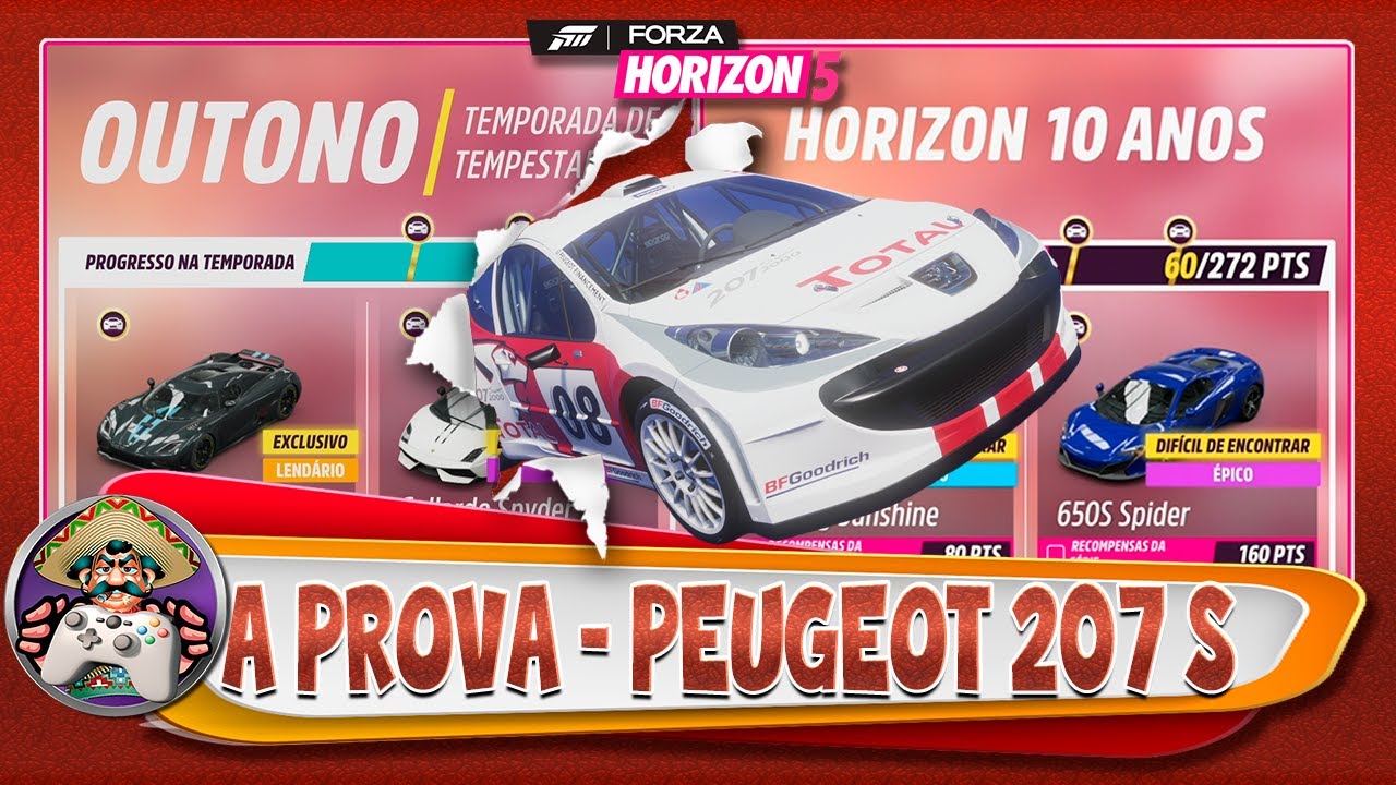 FORZA HORIZON 5 - A PROVA DA TEMPORADA DE OUTONO DA SÉRIE 13 - COMPETIÇÃO DE ORIGINAIS PEUGEOT 207 S