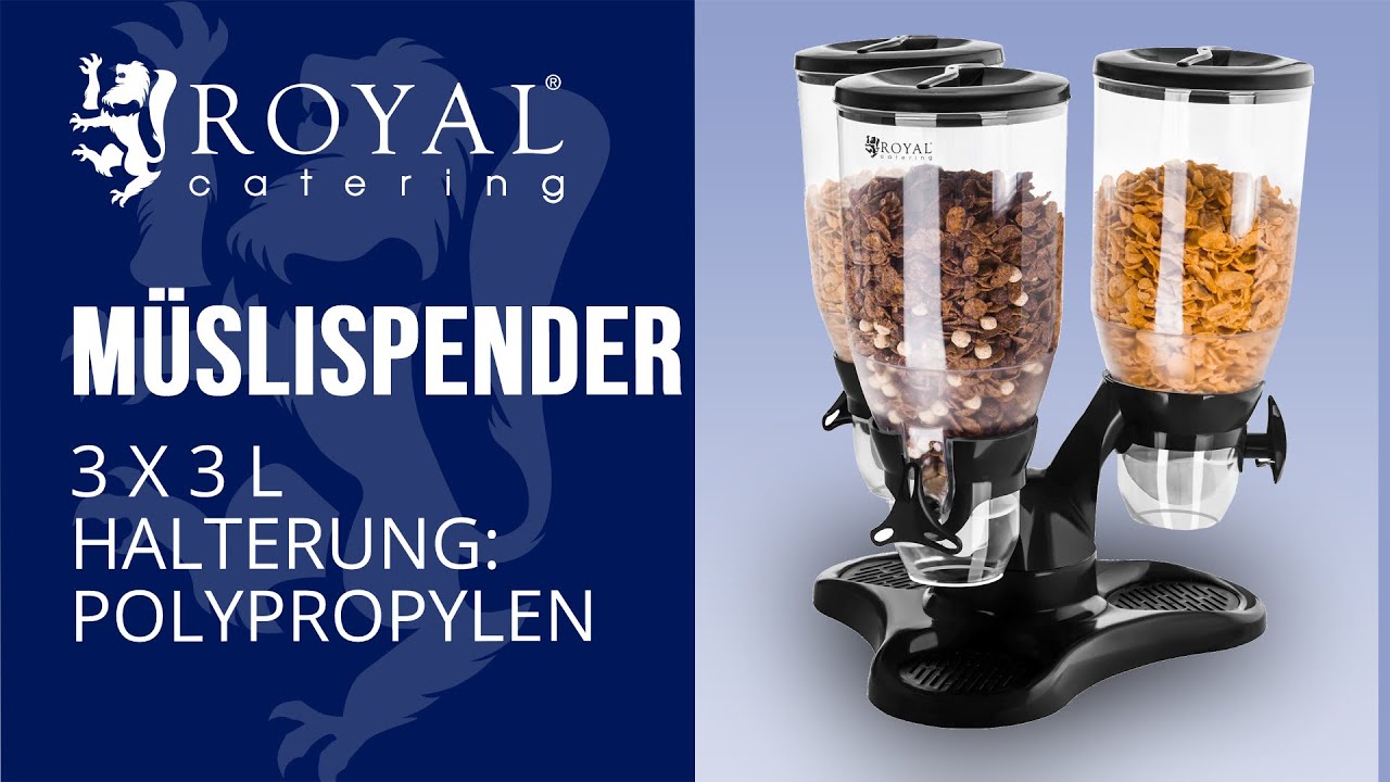 Royal Catering RCCS-9L/3 üslispender 3 x 3 L Ceralienspender