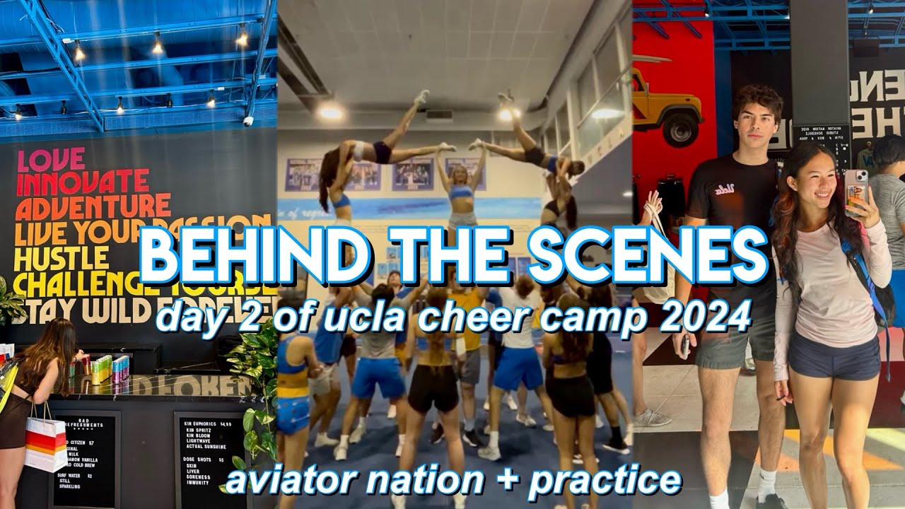 Day 2 of UCLA Cheer Camp 2024 | Aviator Nation Yoga + Skills Practice
