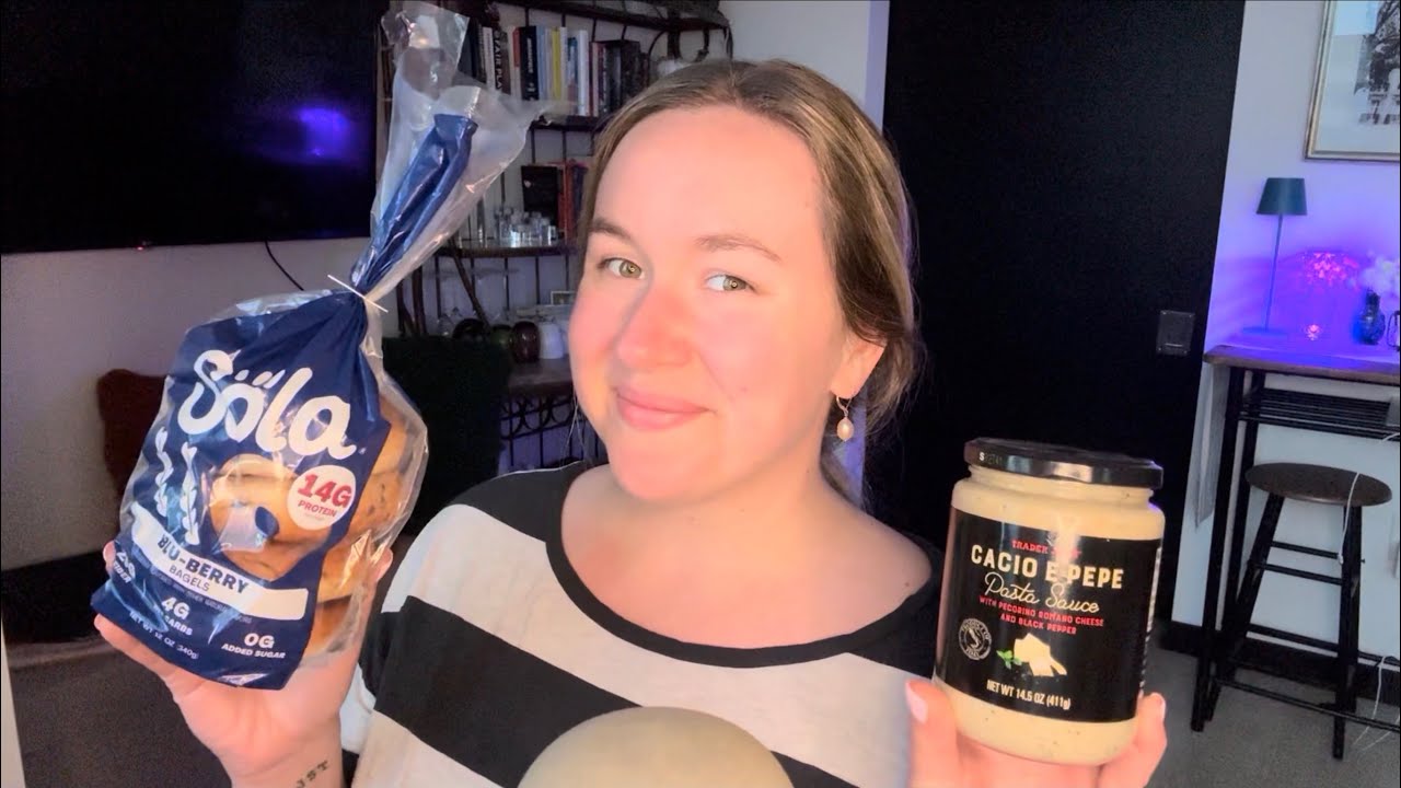 ASMR Grocery Haul | Whole Foods & Trader Joe’s 🥯🍕🫐🥜