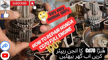 How to assemble engine honda 70|CD70 engine assembling|engine fitting complete details of Honda CD70