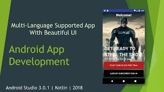 Multi-Language Supported App With Beautiful UI | Android Studio 3.0.1 | Kotlin | 2018