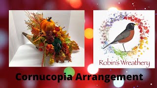 Fall Cornucopia arrangement