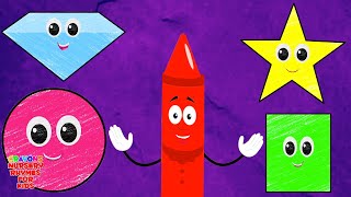 Shapes Song for Kids Learn Shapes With Crayons
