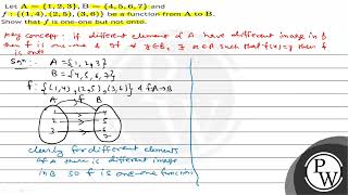 Let \( \mathrm{A}=\{1,2,3\}, \mathrm{B}=\{4,5,6,7\} \) and \( f:\{(1,4),(2,5),(3,6)\} \) be a fu...