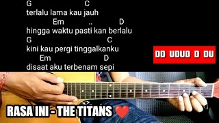 Kunci Gitar THE TITANS -  RASA INI  ( Chord Gitar,Lirik Lagu ,dan Genjrengan )