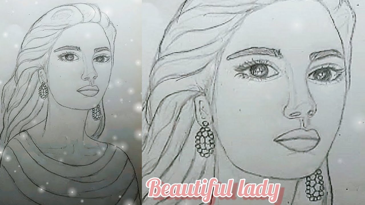 How to draw beautiful lady drawing howtodraw beautifull lady 