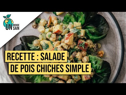 Recette rapide : salade de pois chiches et vinaigrette sans huile