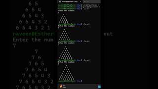 C Program Prints Inverted Right Triangle 🔻 | Nested Loop Secret! #Shorts