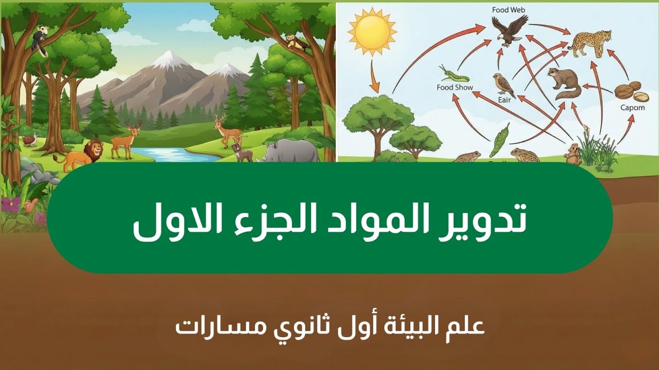 تدوير المواد الجزء الأول | علم البيئة أول ثانوي مسارات