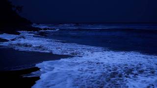 Ocean Waves at Night 🌙 | 8 Hours Deep Sleep Relaxation | Calming Sea Sounds for Stress Relief